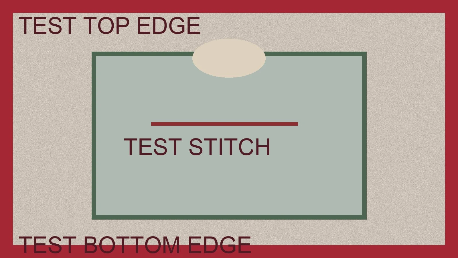 TEST landscape embroidery crop calibration, full-width border.